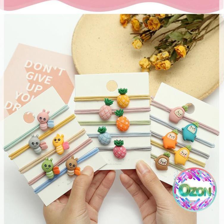 [SET 10 DÂY] Dây cột tóc dễ thương - Buộc tóc hàn quốc nữ đẹp C6