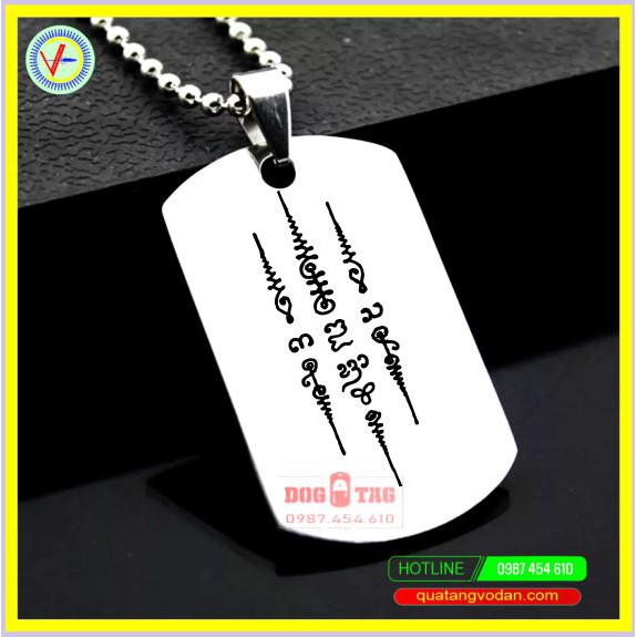 Thẻ Dogtag khắc hoa văn thái | QUÀ TẶNG VỎ ĐẠN