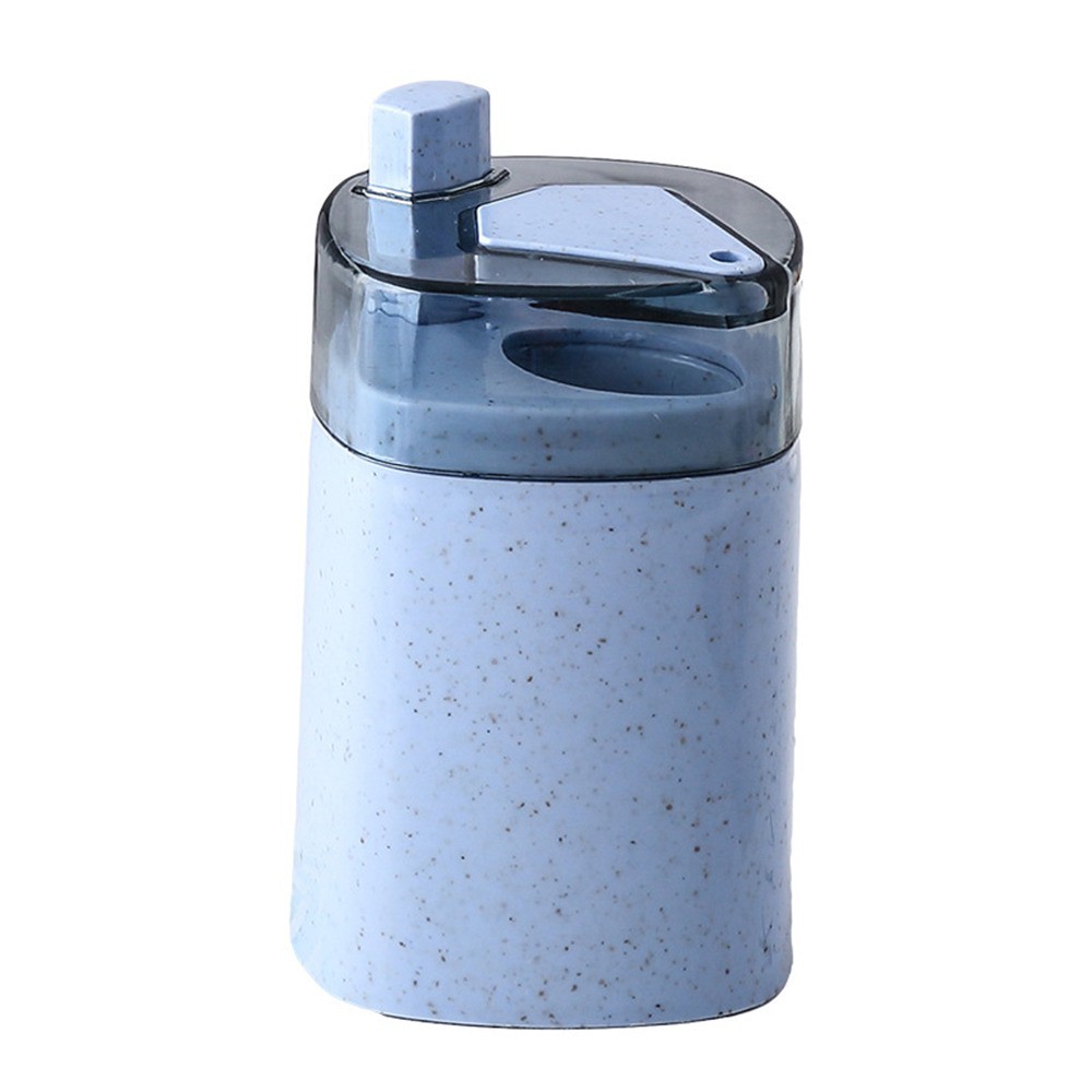 Hũ Ống Đựng Tăm Xỉa Răng Lúa Mạch S9 - Lọ Hình Vuông Decor - Ấn Tự Động