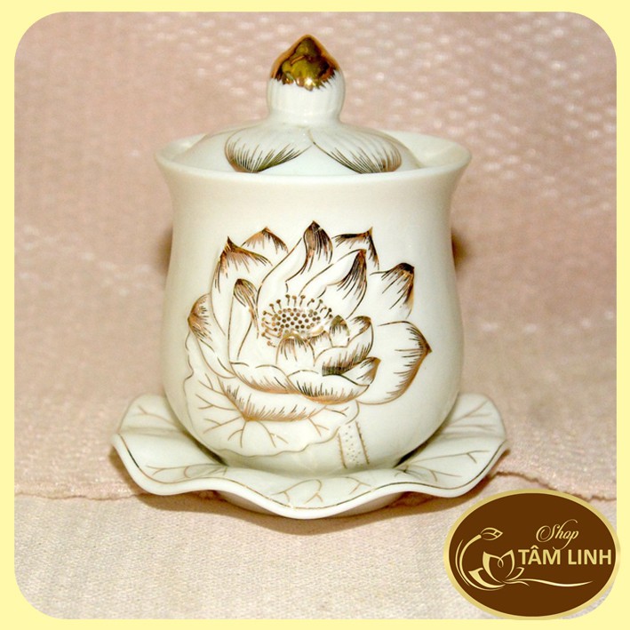 Chung Nước Thờ Cúng Hoa Sen