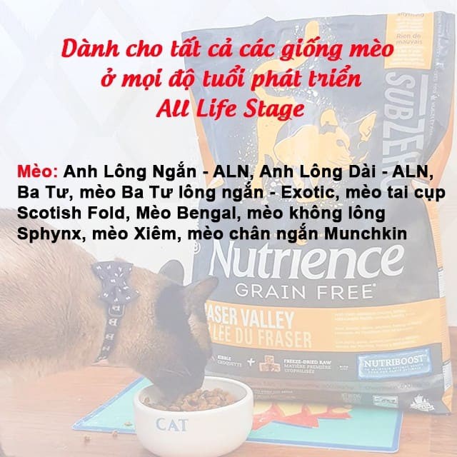 [DINH DƯỠNG CAO] Thức Ăn Hạt Cho Mèo Nga Nutriene Subzero Bao 2,27kg - Thịt Gà, Cá Trích, Rau Củ Quả, Trái Cây Tự Nhiên