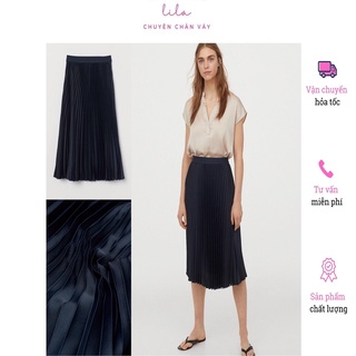 Chân váy nữ, chân váy xếp ly, váy xoè cánh quạt vải lụa mềm mịn