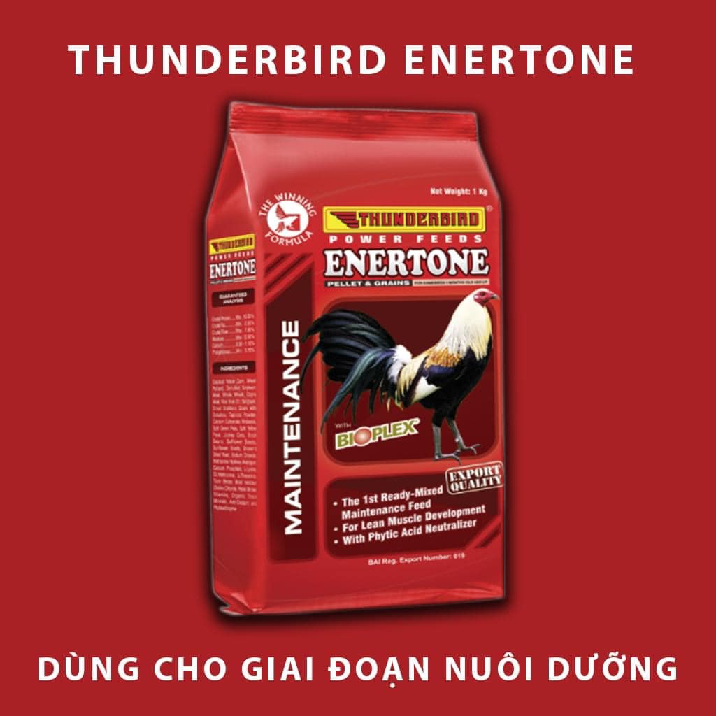 Cám ngũ cốc Enertone Thunderbird - Dành cho gà đá từ 7 tháng - túi 1kg