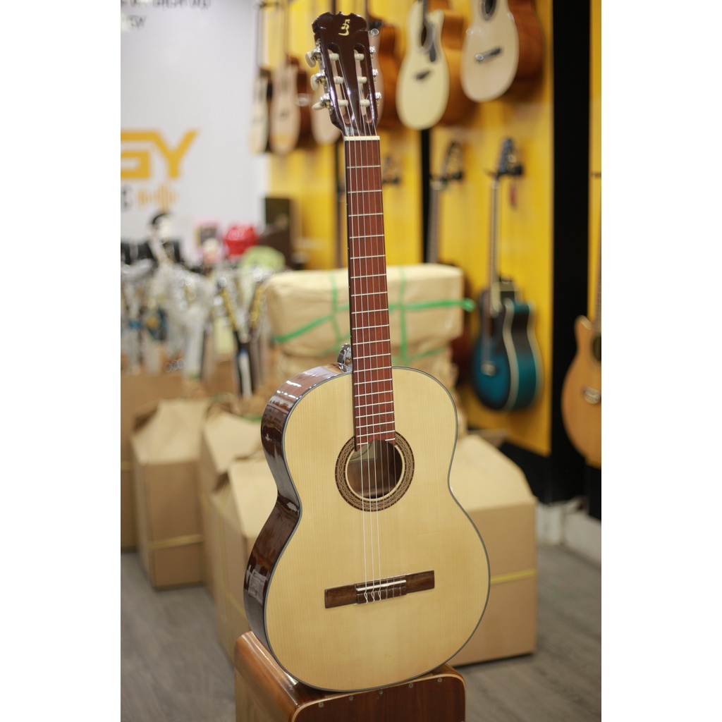 Đàn Guitar Classic Handmade Việt Nam C120 Thương Hiệu Ba Đờn Full Solid Chất Lượng Tốt -Tặng Kèm Bao Đàn,Capo,Pick