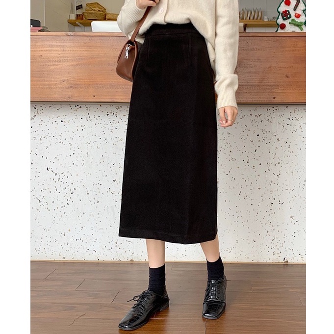 Chân váy bút chì, chân váy dáng dài 2 màu chất vải xịn phong cách Hàn Quốc 2021