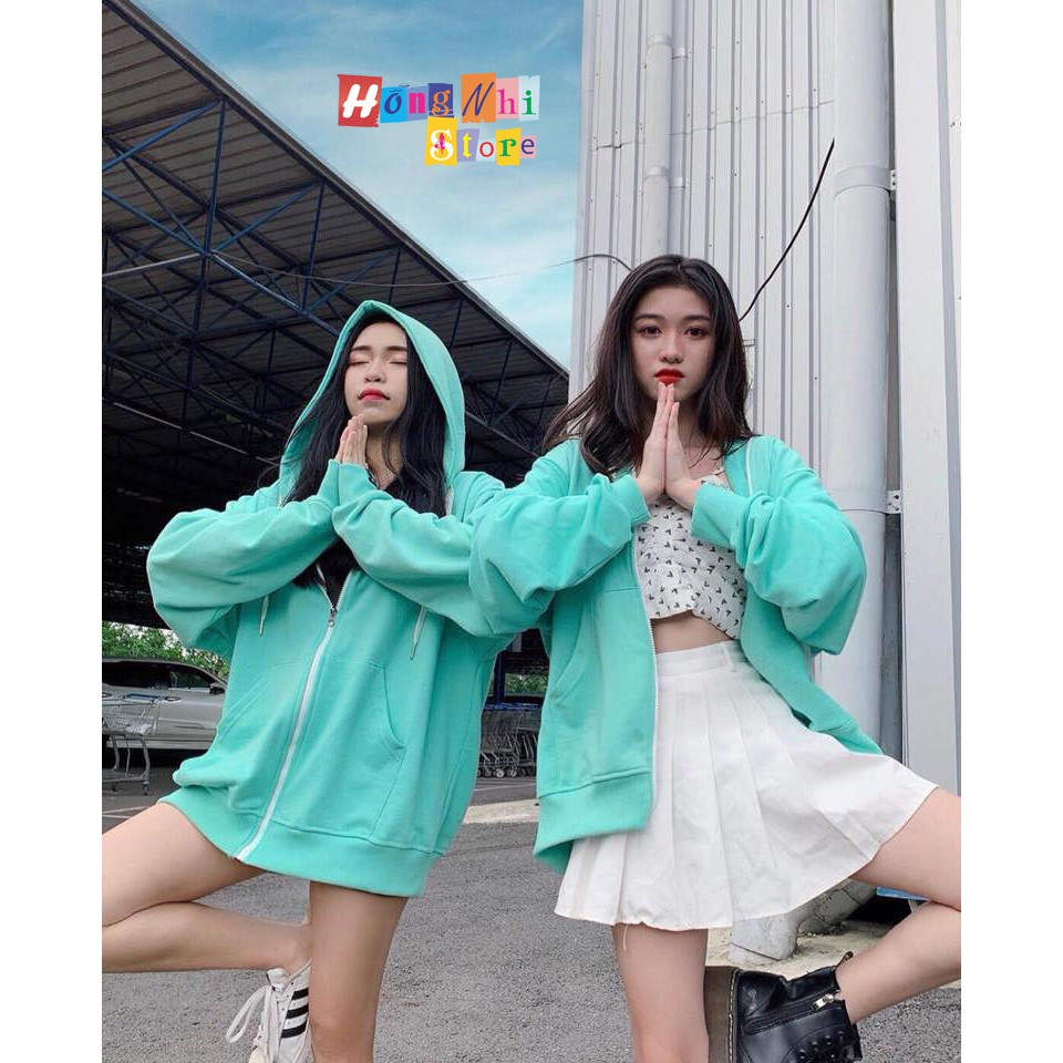 ÁO HOODIE ZIP UNISEX SKY BLUE - HOOODIE DÂY KÉO DÁNG RỘNG MÀU XANH NGỌC - MM | BigBuy360 - bigbuy360.vn