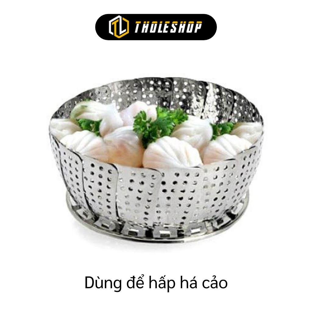 [SGD] Xửng Hấp - Khay Hấp 24cm Xòe Cánh, Gấp Gọn, Vỉ/ Rổ Hấp Inox Bền Đẹp Tiện Dụng 3231