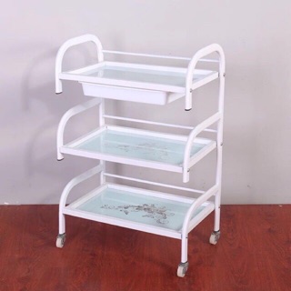 Kệ đẩy spa 2 màu hàng có sẵn