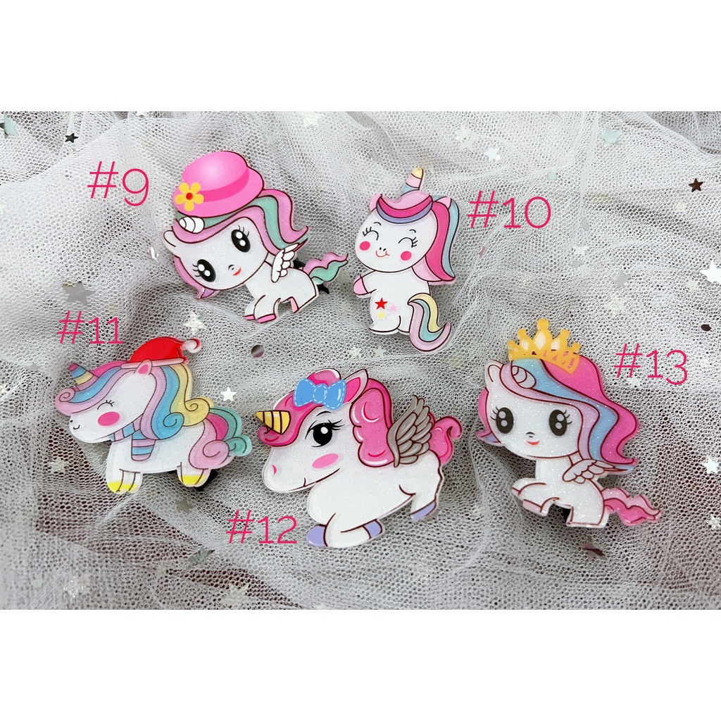 Kẹp tóc mái trẻ em - Cặp mái dành cho bé (mẫu số 3) Kỳ lân mặt trăng pony