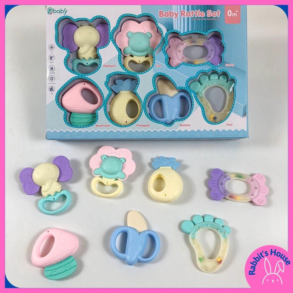 Set 10 món đồ chơi xúc xắc gặm nướu cho bé 9 BABY