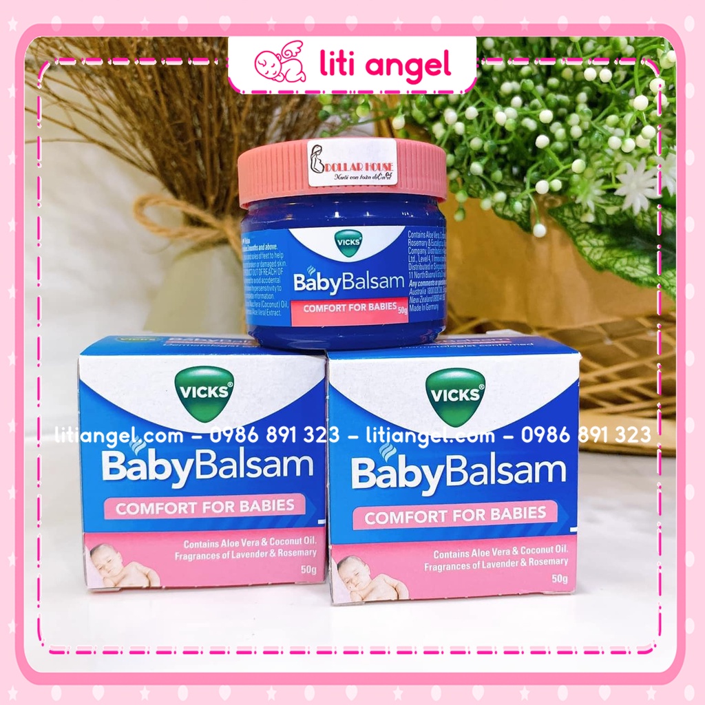 Dầu Vick Baby Balsam 50g Úc Bôi Ấm Ngực Cho Bé