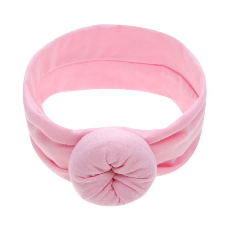 Băng đô phối nút buộc tròn xinh xắn cho bé