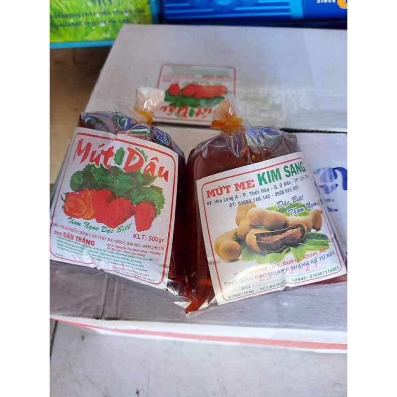 (hàng có sẵn)Mứt me KIM SANG 400g / Mứt dâu Sáu Trắng 400g -500g