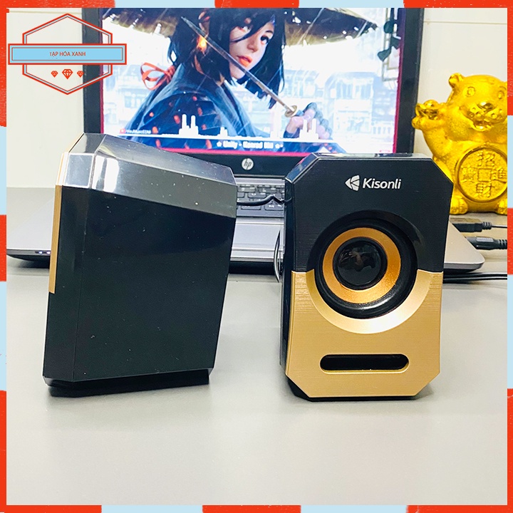 Loa Máy Tính Laptop PC Để Bàn 2.0 KISONLI A-606 Có Dây Chính Hãng Loa Vi Tính Mini Nghe Nhạc