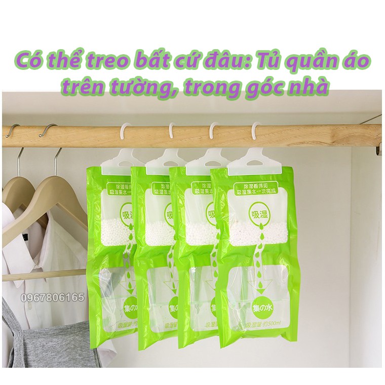 Túi Hút Ẩm Gói To 2 Ngăn Có Móc Treo Đa Năng Siêu Thấm Hút Cực Tốt