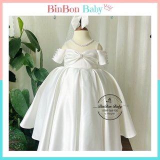 Váy công chúa cho bé BinBon Baby, đầm công chúa fom dài kèm lúp cho bé