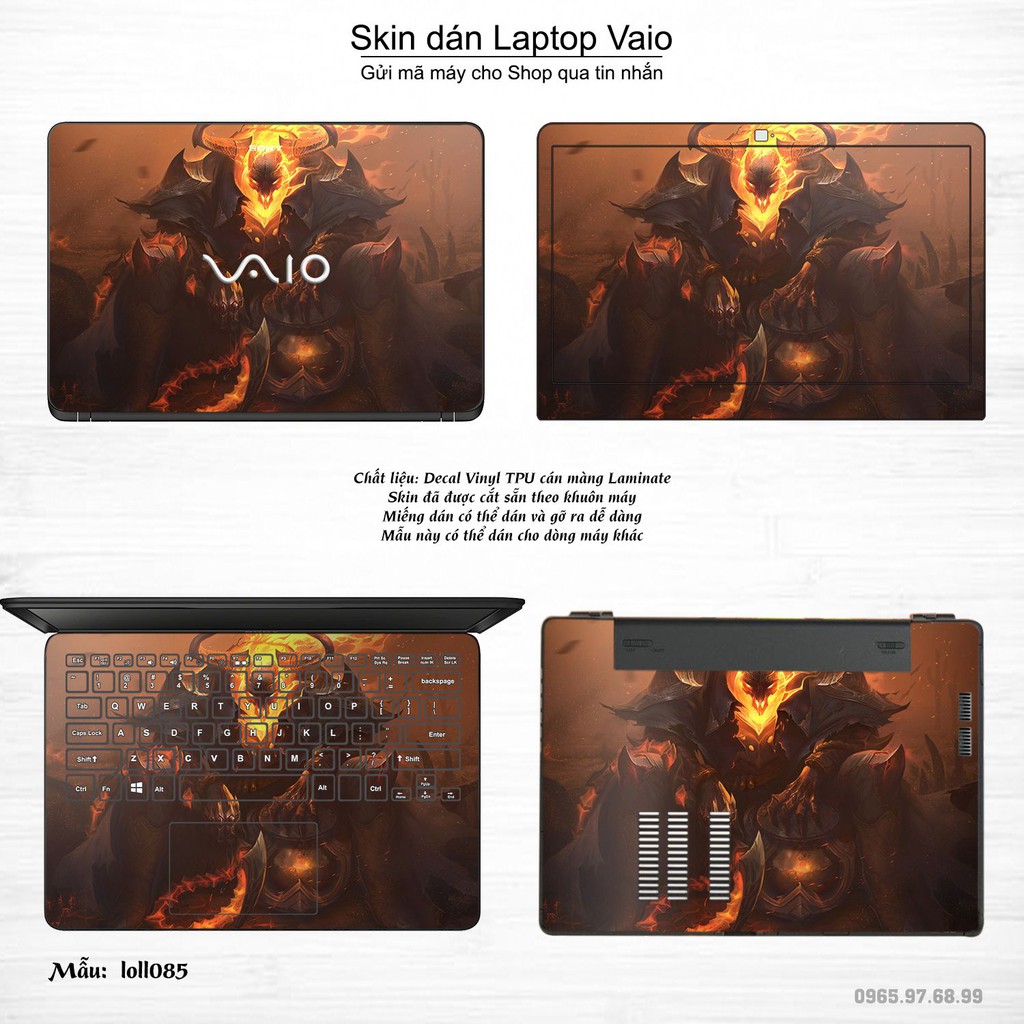 Skin dán Laptop Sony Vaio in hình Liên Minh Huyền Thoại _nhiều mẫu 12 (inbox mã máy cho Shop)