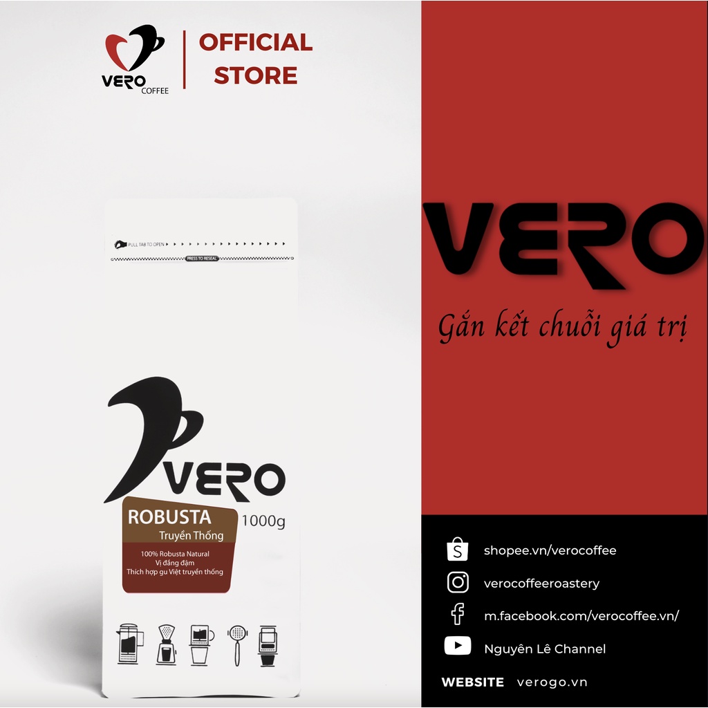 Cà Phê Hạt Vero Robusta Truyền Thống