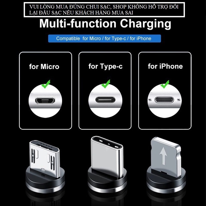 Đầu Cáp Sạc Lightning, MicroUSB, Type C Mua Rời Của Dòng Cáp Nam Châm Elough E360 Hàng Chính Hãng