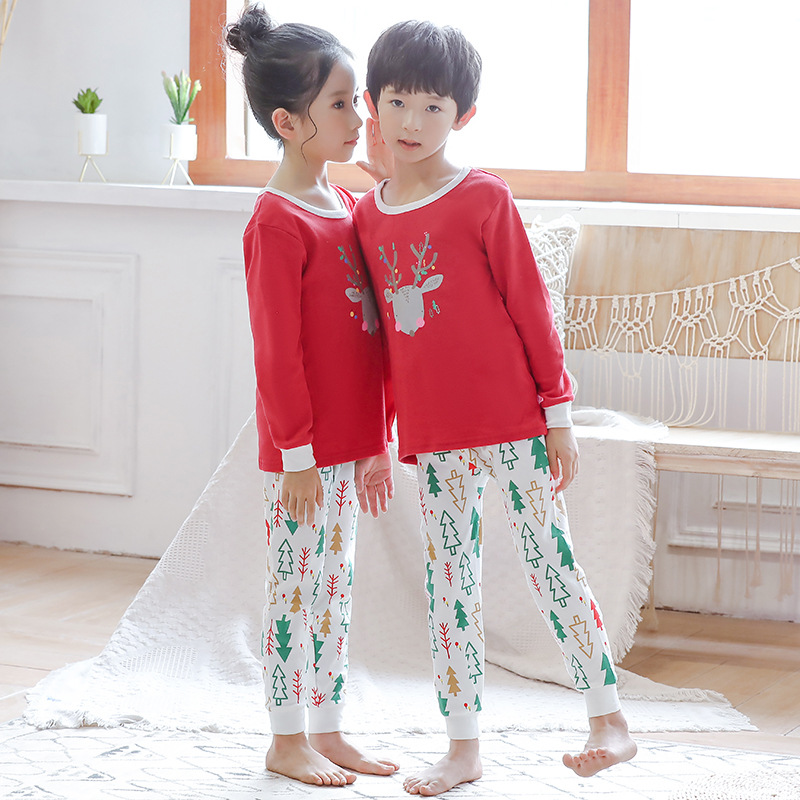 Bộ Đồ Ngủ Pijama Dài Tay Họa Tiết Đáng Yêu Cho Bé