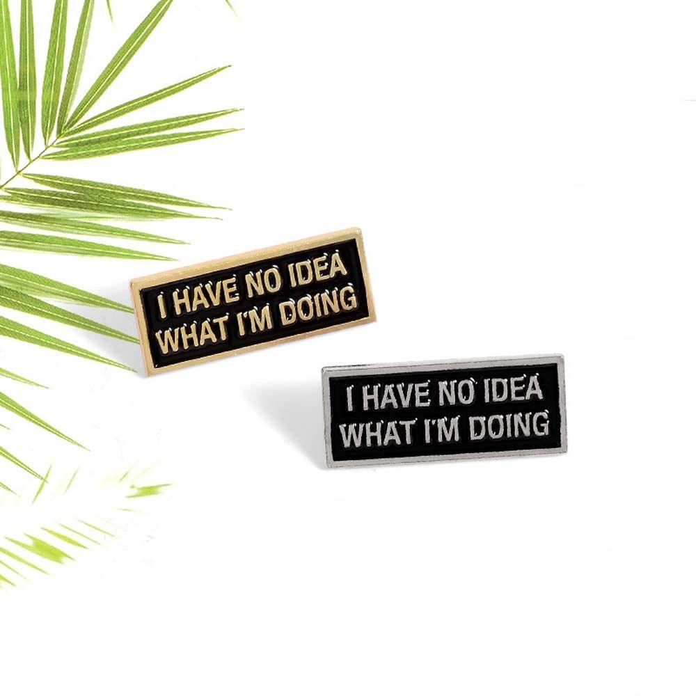 Mocho Ghim Cài Áo Tráng Men Họa Tiết Hoạt Hình I Have No Idea Kỷ Niệm Du Lịch Vui Nhộn