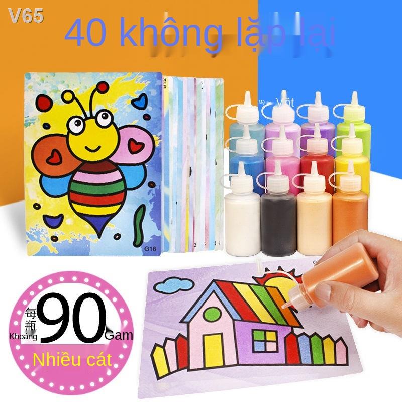 ☎✸Bảng vẽ graffiti trẻ em mới vật liệu tô màu bằng tay bức tranh cát giấy nhám bé học sinh tiểu cô khủng long