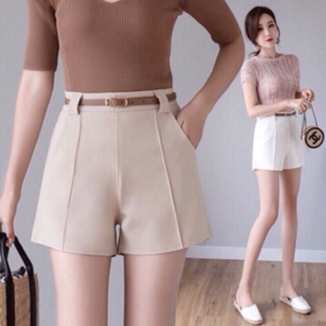 [Mã WASTUP5 giảm 10% tối đa 20K đơn 99K] Quần short cạp cao nhấn eo ( không kèm đai) | BigBuy360 - bigbuy360.vn