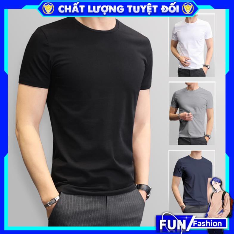 Áo thun nam 💥FREESHIP💥 Áo nam ngắn tay mã TT4 co giãn vải cotton tập gym dáng trơn bó tay lỡ đẹp mùa hè phong cách ྇ aa