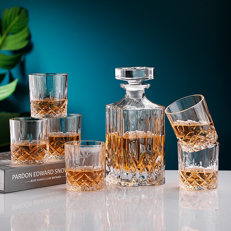 Bộ bình + ly rượu thủy tinh