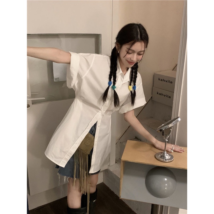 Áo Sơ Mi Tay Ngắn Và Dài Phong Cách Hàn Quốc Thời Trang Mùa Hè Cho Nữ