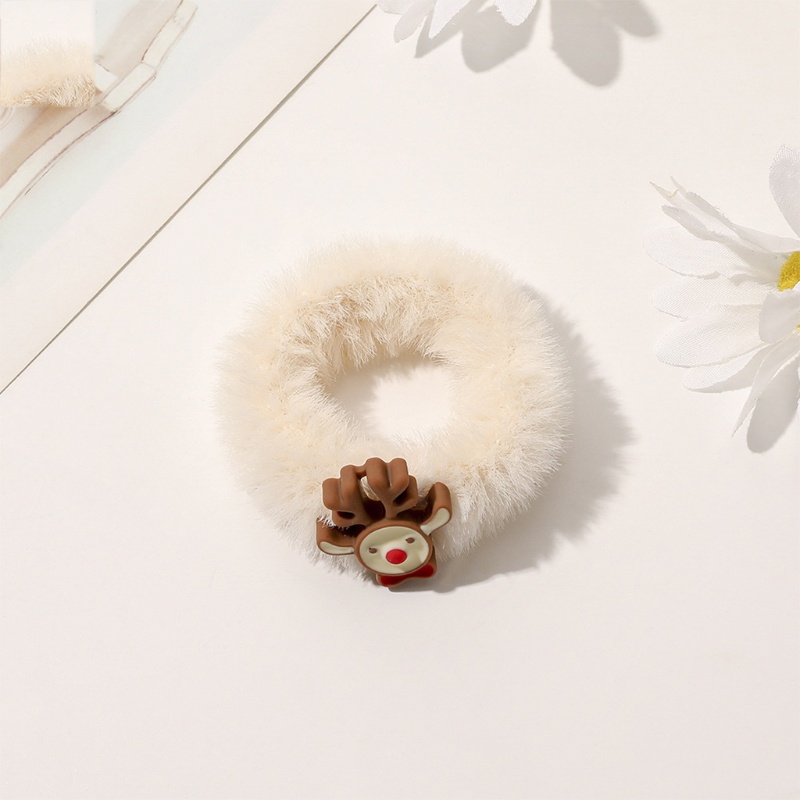 Dây Cột Tóc Đuôi Ngựa Hình Ông Già Noel Bằng Lông Nhung Dễ Thương Xinh Xắn