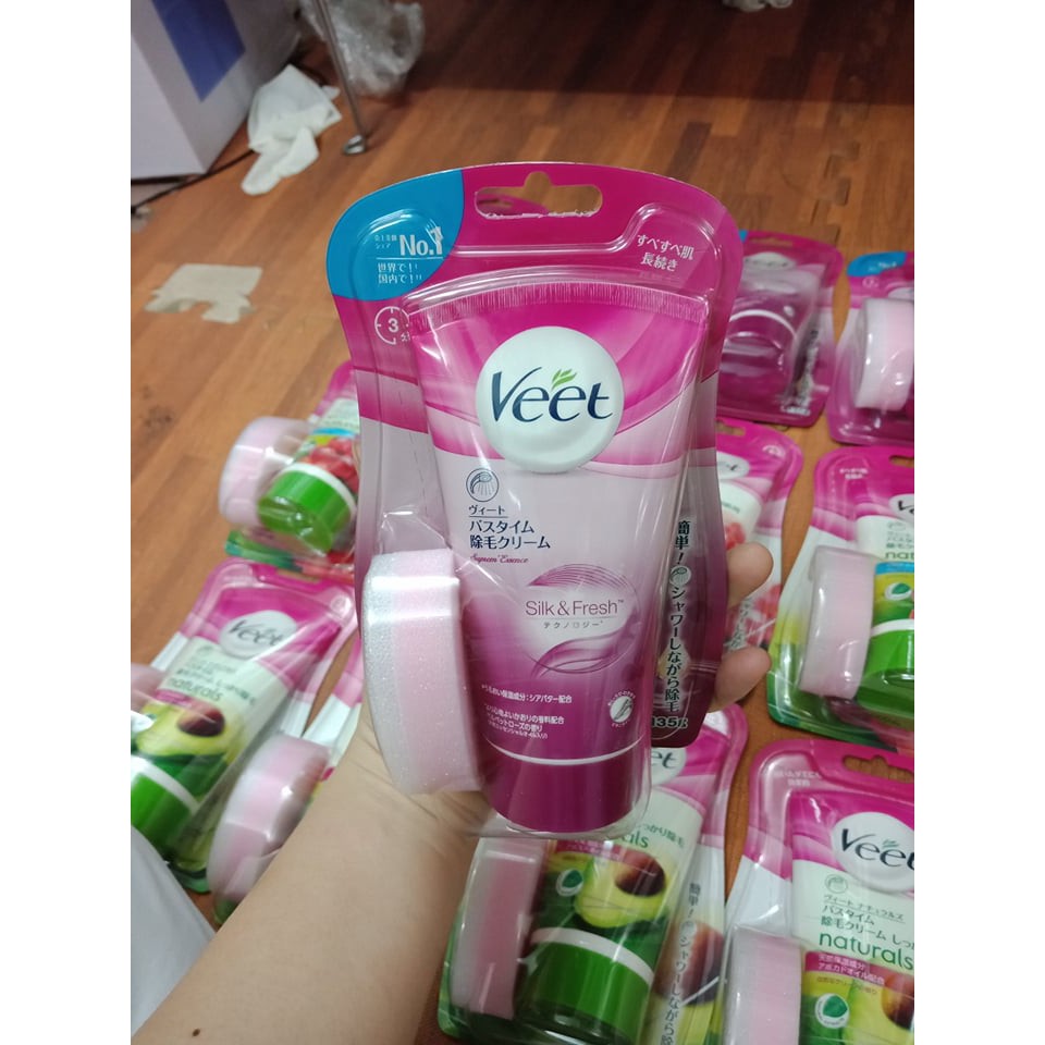 KEM TẨY LÔNG VEET NHẬT BẢN KÈM MÚT 150G