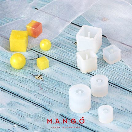 Khuôn tròn đơn có lỗ làm resin xỏ vòng tay DIY handmade