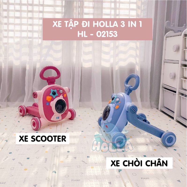 Xe tập đi kiêm chòi chân Scoter Holla 3 in 1