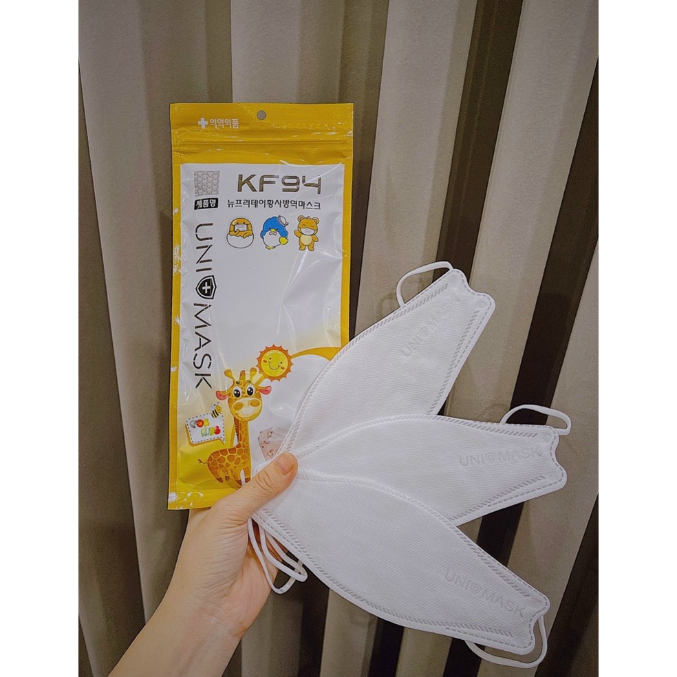 1 Thùng 300 Chiếc Khẩu Trang Trẻ Em 4 lớp KF94 UNI MASK - Giúp Bé Kháng Khuẩn, Chống Bụi Mịn