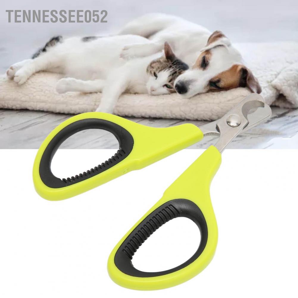 Tennessee052 Pet Nail Clipper Stainless Steel Ergonomics Streamlined Design Claw Trimmer for Small Cats Dogs Green Black