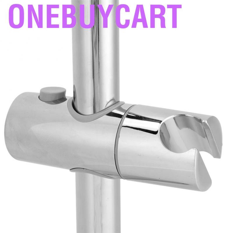 Onebuycart Stainless Steel Lift Type Shower Slide Bar Holder with Rod Soap Dish Suction Cup Install