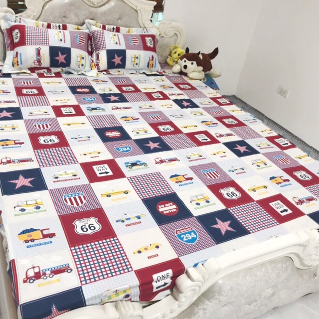 Bộ ga gối cotton lụa Hàn cao cấp