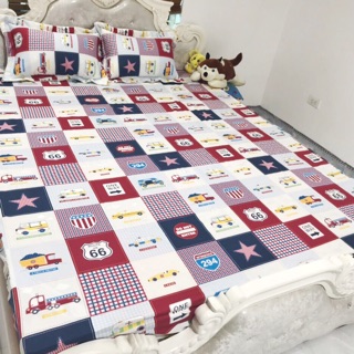 Bộ ga gối cotton lụa Hàn cao cấp