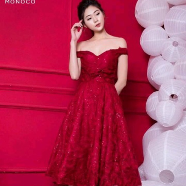Váy đỏ dạ hội pigjess | BigBuy360 - bigbuy360.vn