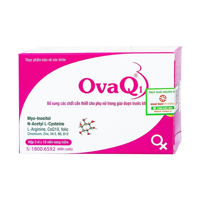 [CHÍNH HÃNG ] OvaQ1 - giải pháp giảm vô sinh ở nữ giới - Phân phối chính hãng Hộp 30 viên VÀ 60 VIÊN