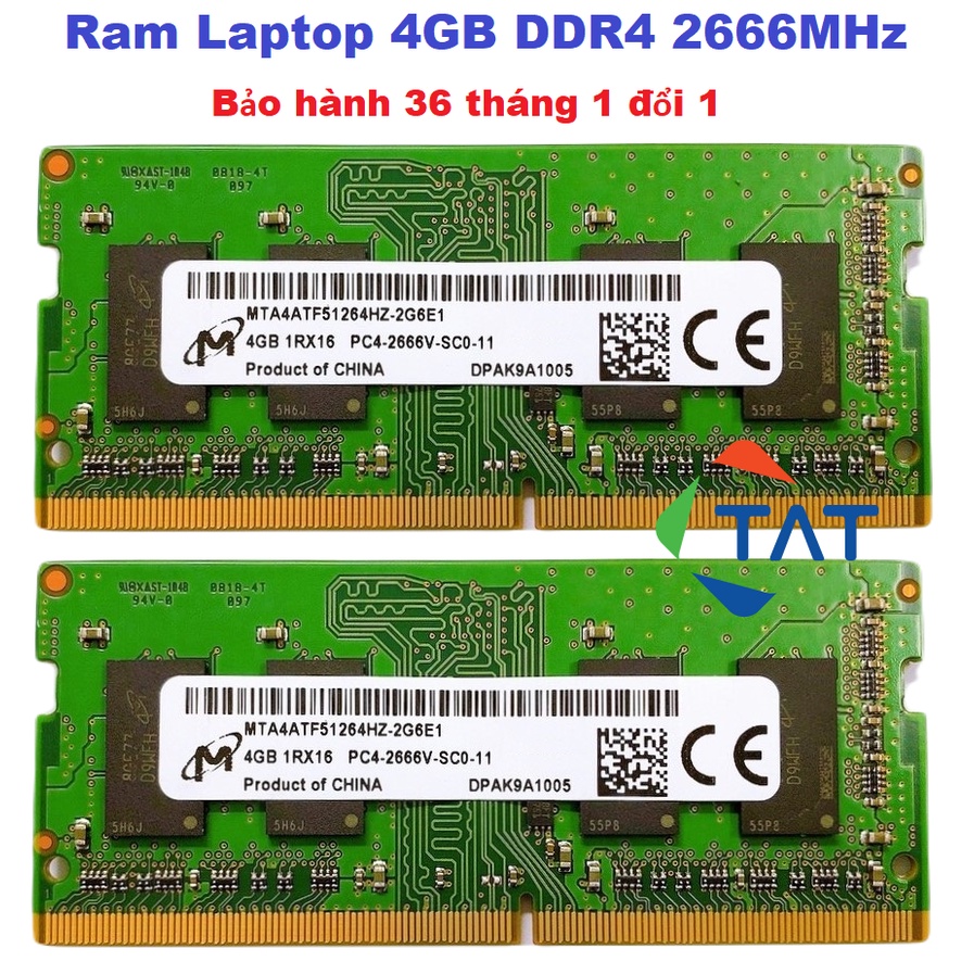 Ram Micron 4GB DDR4 2666MHz Laptop Macbook - Bảo hành 36 tháng