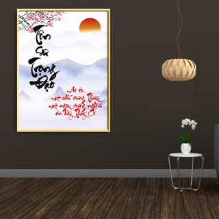 [FREESHIP ĐƠN 50K] Tranh in chữ thư pháp treo tường - Qùa tặng tri ân thầy cô - tôn sư trọng đạo - 20x30cm