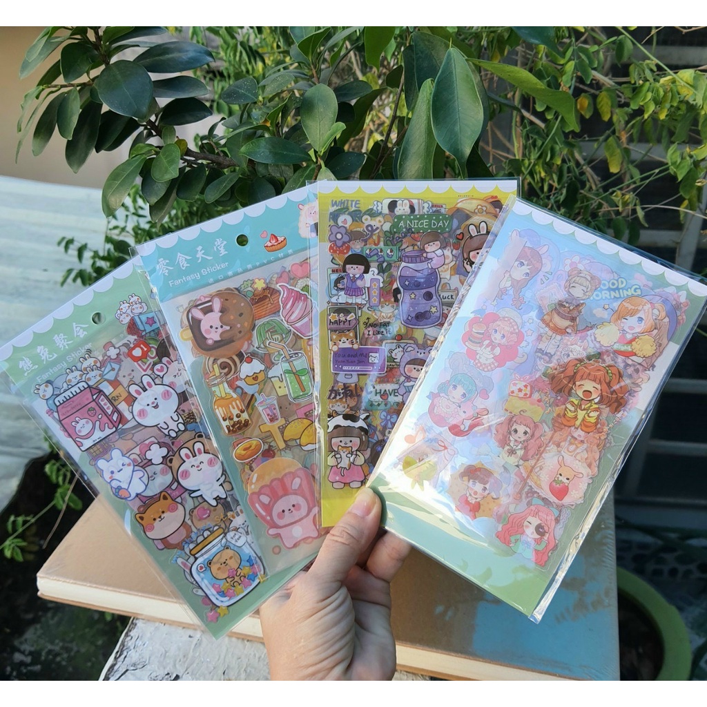 Sticker Bộ 6 Tấm Trang Trí Sổ Siêu Cute (Nhiều Chủ Đề)