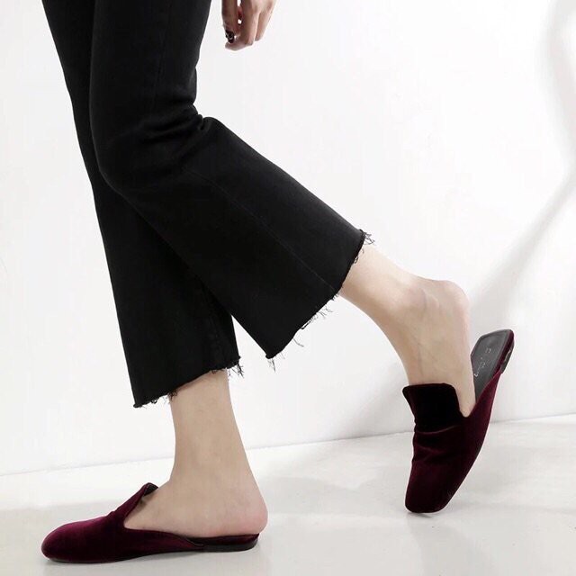 Quần Jeans Nữ Ống Loe Đen Trơn (Có Size Lớn)