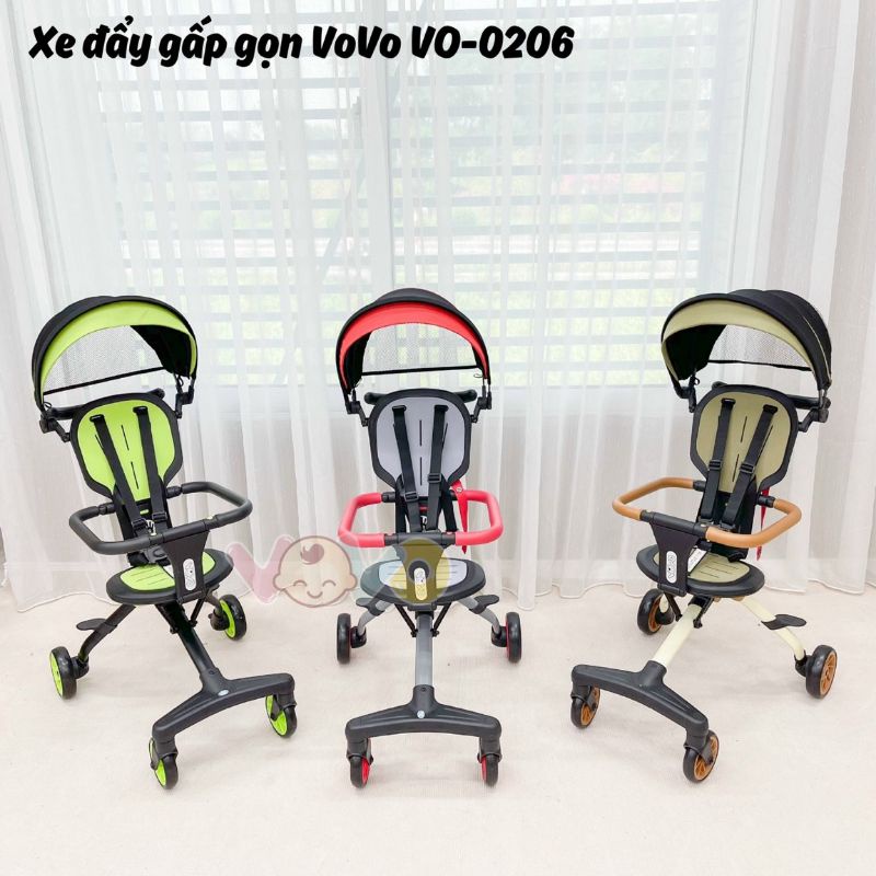 Xe đẩy du lịch Vovo - đảo chiều gấp gọn có mái che