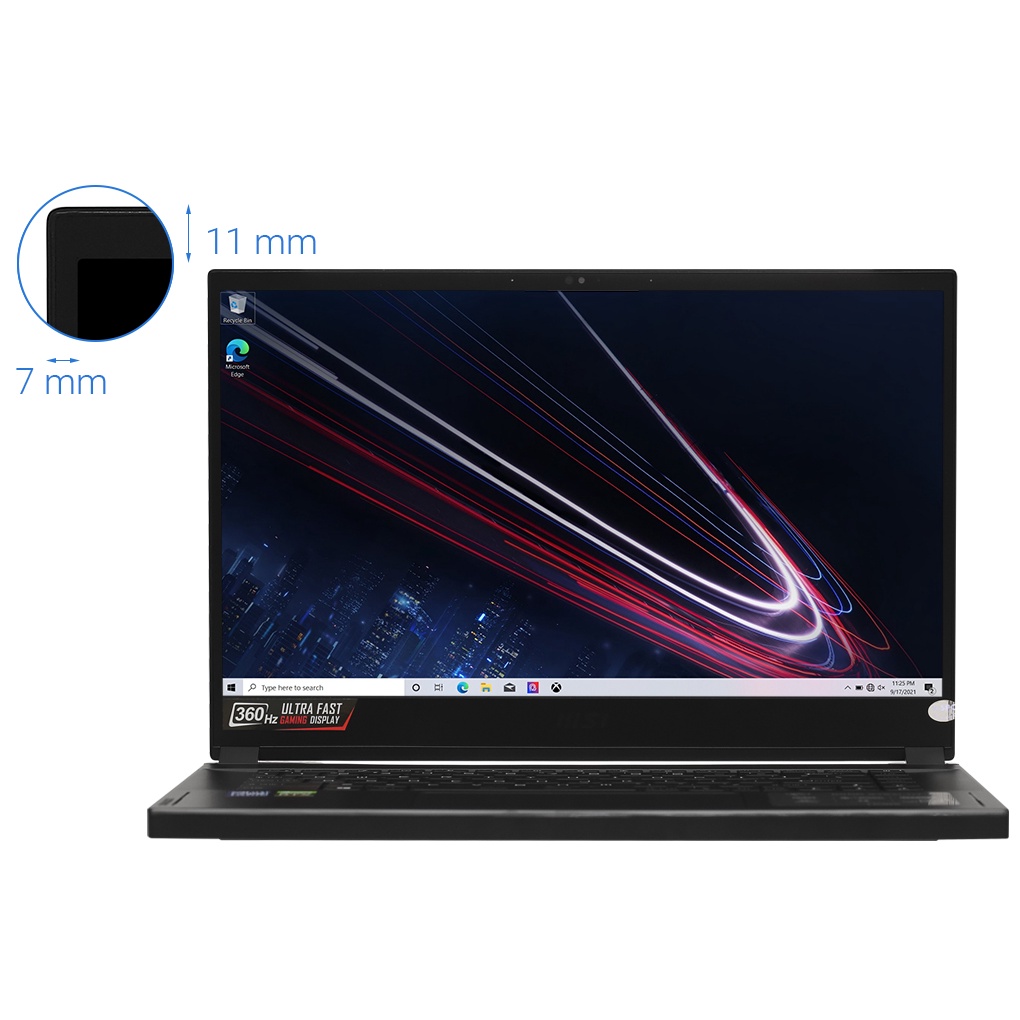 Laptop MSI GS66 Stealth 11UG i7 11800H/32GB/2TB SSD/8GB RTX3070 Max-Q/15.6&quot;F/360Hz/Balo/Chuột/Win10/(219VN)/Đen