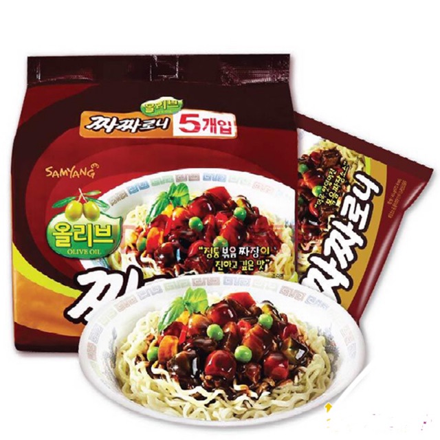 Combo 5 gói Mì tương đen SAMYANG Hàn Quốc 140g