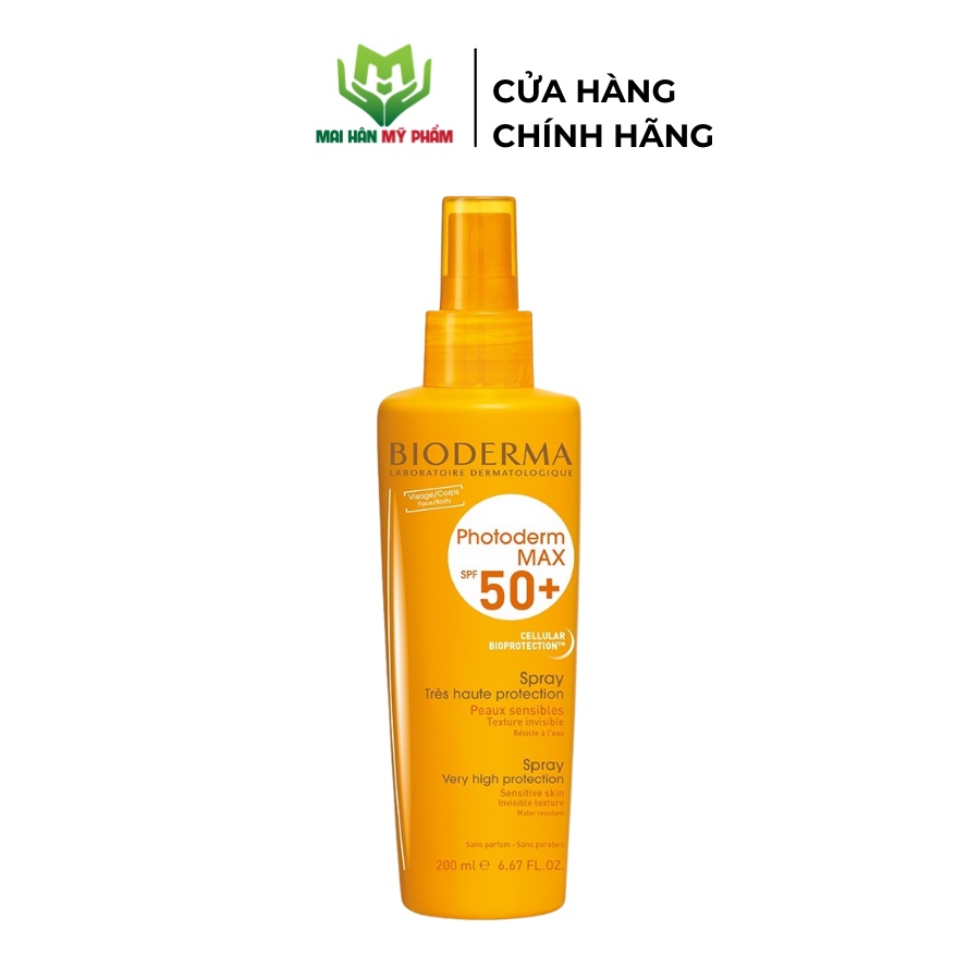 Xịt chống nắng Bioderma Photoderm Max Spray SPF 50+ 200ml