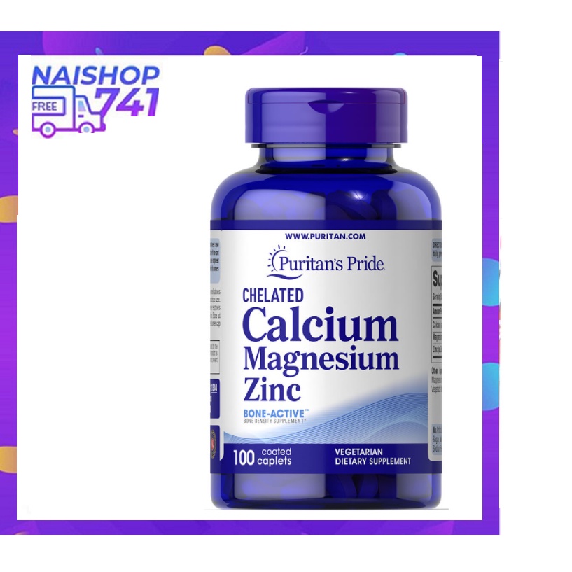 Viên Uống Calcium Magnesium Zinc Puritan's Pride 100 viên